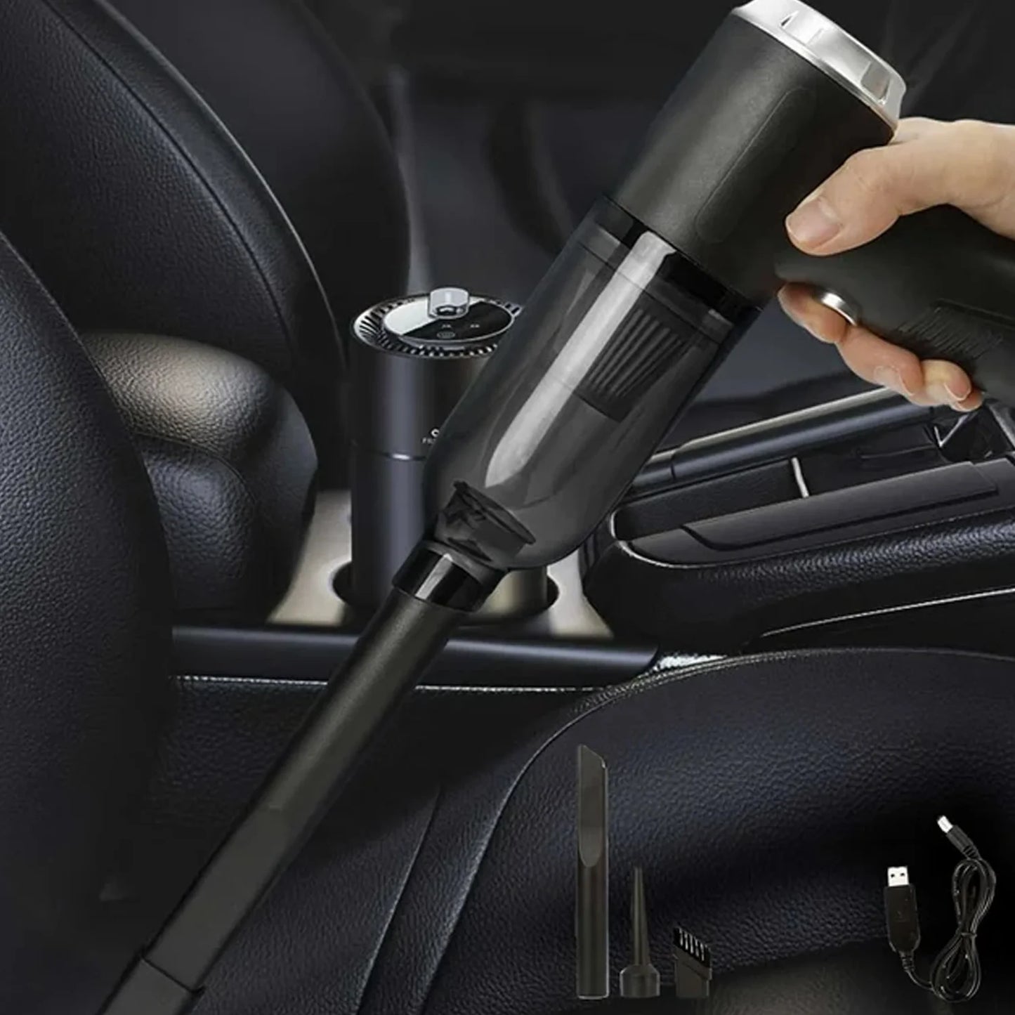 2 in 1 Wireless Vacuum Cleaner | Handheld USB Rechargeable for Home & Car (Premium Quality)
