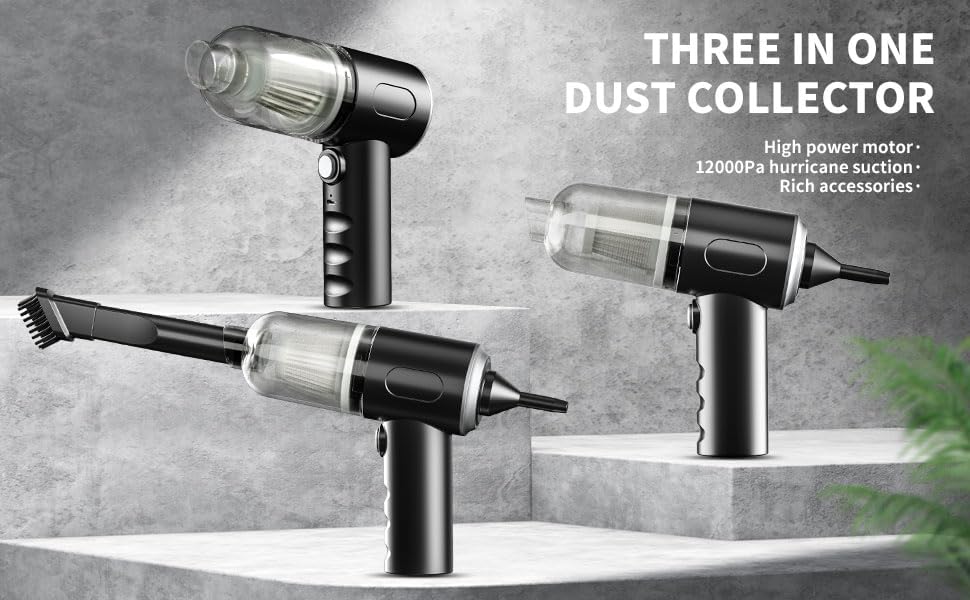 2 in 1 Wireless Vacuum Cleaner | Handheld USB Rechargeable for Home & Car (Premium Quality)