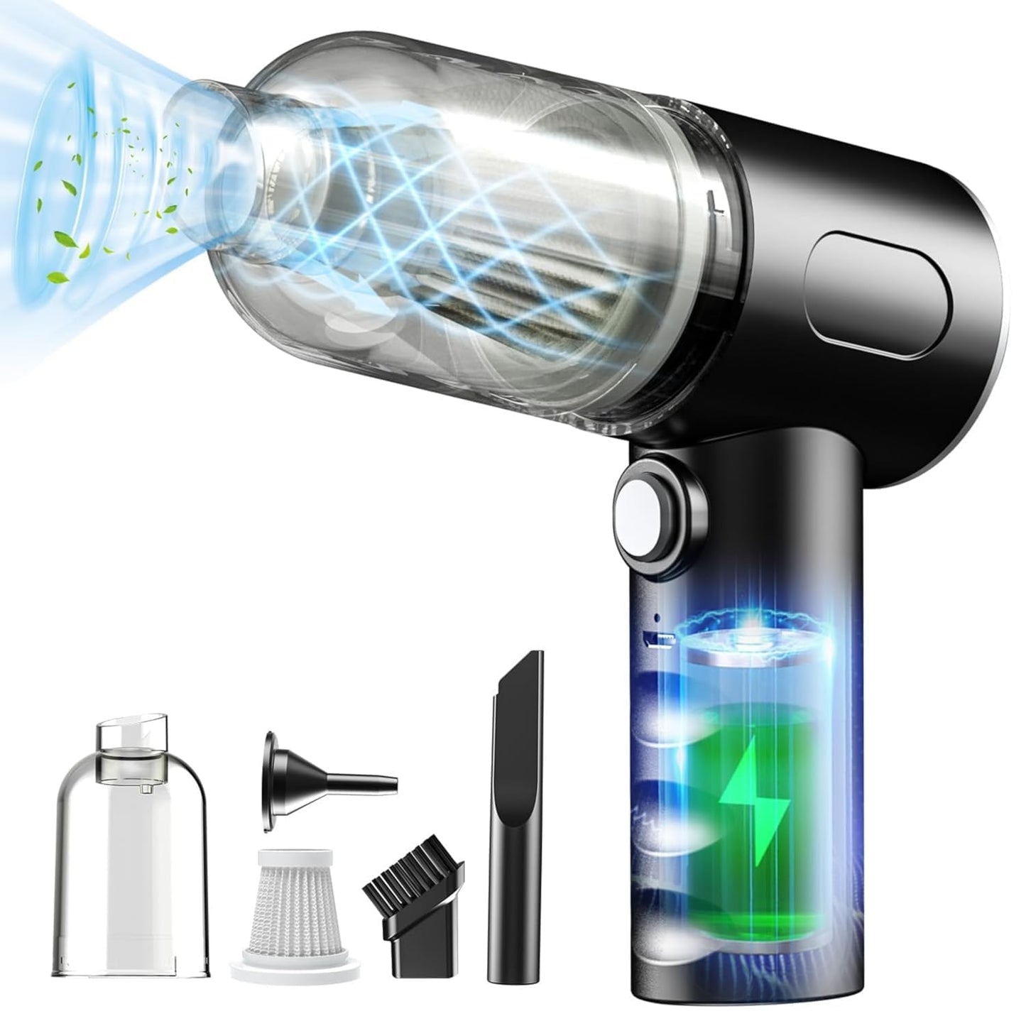2 in 1 Wireless Vacuum Cleaner | Handheld USB Rechargeable for Home & Car (Premium Quality)