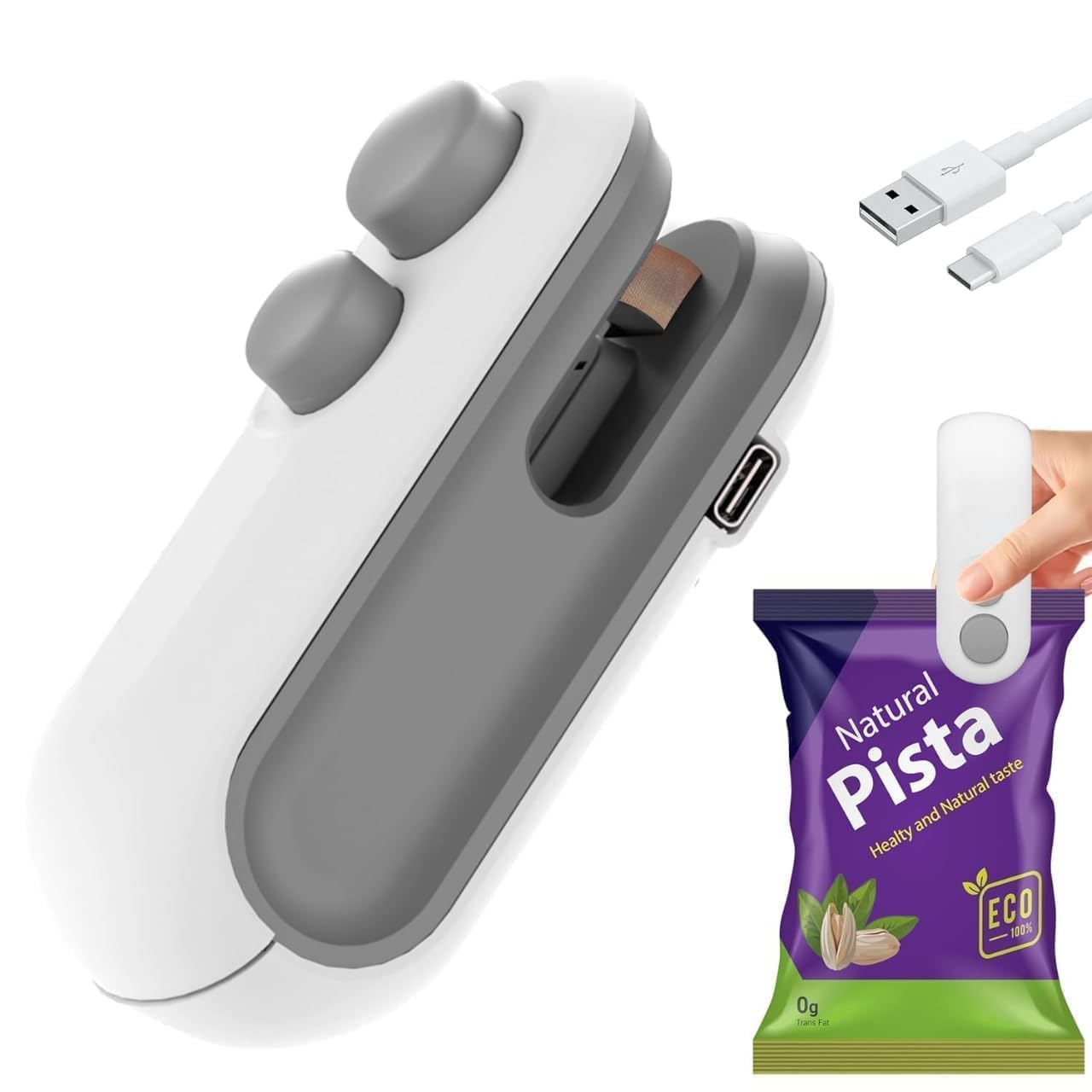 Handheld Mini Heat Sealer for Food & Snacks | 2-in-1 Bag Sealer with Cutter | Premium Quality