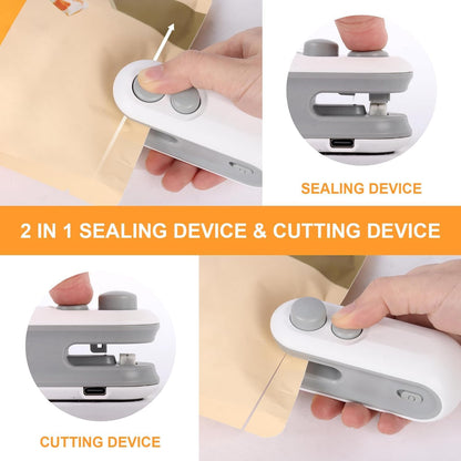 Handheld Mini Heat Sealer for Food & Snacks | 2-in-1 Bag Sealer with Cutter | Premium Quality